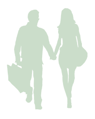 Silhouette eines Paares